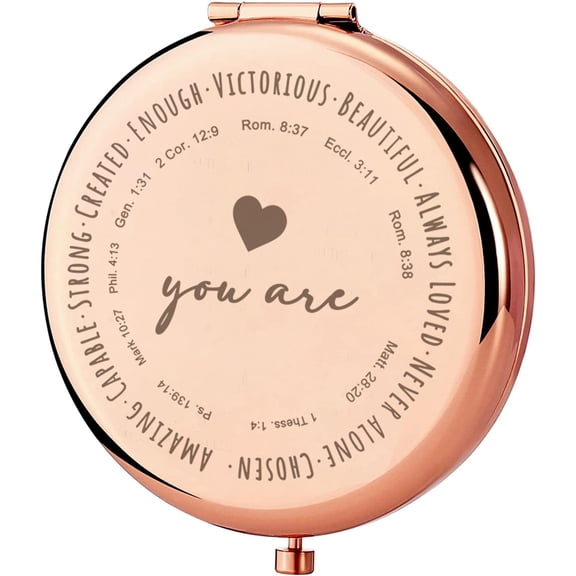 Inspirational Gifts from Women, Christian Gifts for Women Religious, Spiritual Gift Compact Mirror, Appreciation Birthday Gift for Sister Friends Thanksgiving Idea