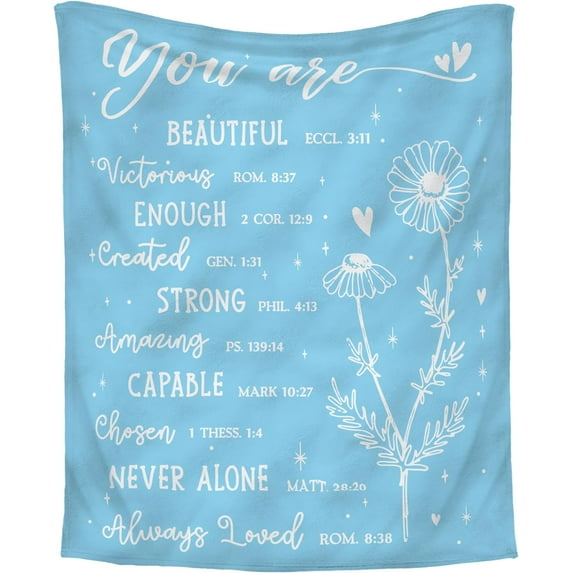 Inspirational Gifts for Women - Christmas, Mothers Day, Birthday, Valentines Day Gifts, Motivational Gift Ideas, Inspirational Christian Gifts for Women Faith - Fleece Throw Blankets 50x60 in