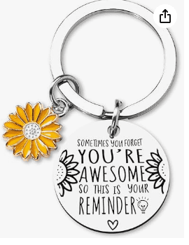 Geqtt 'You Are Enough' Inspirational Keychain - Stainless Steel, Motivational Gift For Women & Men