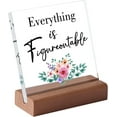 thumbnail image 1 of Inspirational Gifts for Women Men Positive Plaque Sign With Wooden Stand Birthday Gifts for Friend Coworker Encouragement Motivational Desk Decorations Cute Desk Accessories 4In, 1 of 7