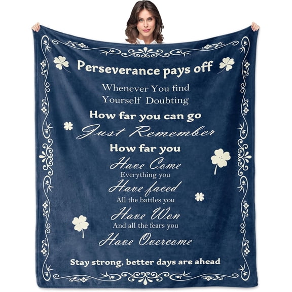 Inspirational Gifts for Women, Motivational Cheer up Encouragement Gifts for Woman Blanket, AA Sober Sobriety Gift for Men Women, Positive Uplifting Gift for Woman in Hard Times
