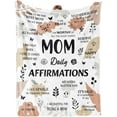 thumbnail image 1 of Inspirational Gifts for Women, New Mom Care Package After Baby, New Mom Gifts After Birth, Christmas Birthday Gifts for Mom, Mom Daily Affirmations Throw Blanket 50x60 (Yellow), 1 of 6