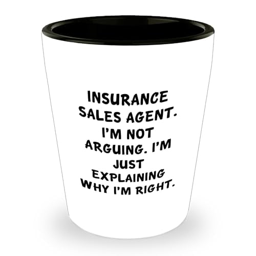 Inspirational Gifts for Insurance Sales Agents: Funny Quote Shot Glass for Graduation Celebrations