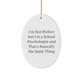 thumbnail image 1 of Inspirational Gifts for School Psychologists: Funny Oval Ornament Gifts from Mom, Teacher, or Friends to Teachers and Counselors for Christmas, 1 of 1