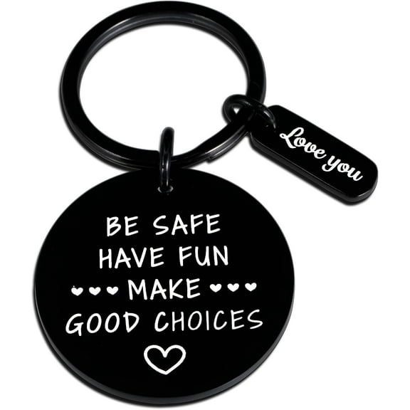 Inspirational Gifts for Son Daughter Make Good Choices Keychain New Driver Gifts