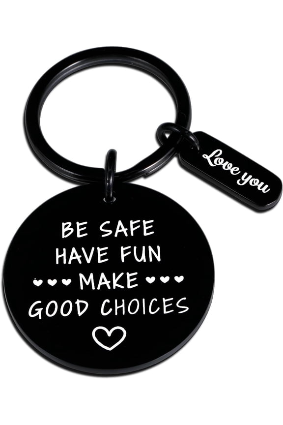 Inspirational Gifts for Son Daughter Make Good Choices Keychain New Driver Gifts