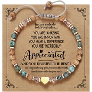 Inspirational Gifts for Women Healing Natural Stone Bracelets - Thinking of You, Get Well Soon Encouragement Gifts for Women Sister Friend
