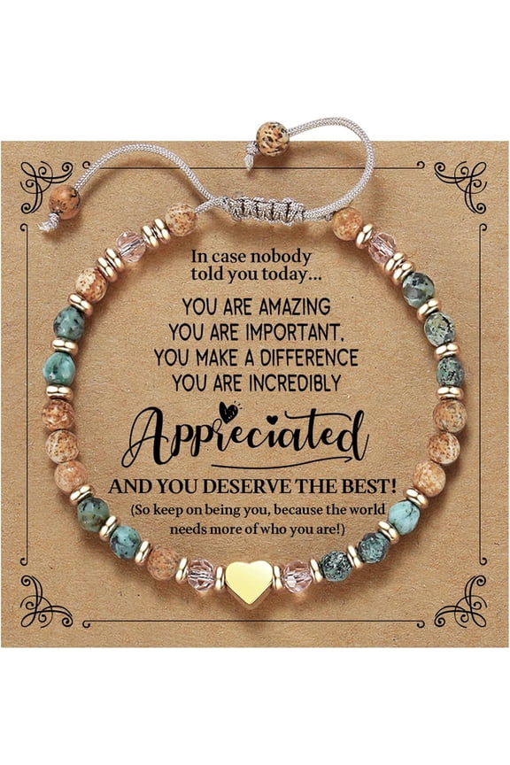 Inspirational Gifts for Women Healing Natural Stone Bracelets - Thinking of You, Get Well Soon Encouragement Gifts for Women Sister Friend