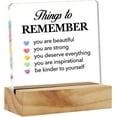 thumbnail image 1 of Inspirational Gifts for Women Men, Motivational Gifts Positive Affirmations Clear Desk Sign Things to Remember Acrylic Sign Presents 4x4 Inch, 1 of 5