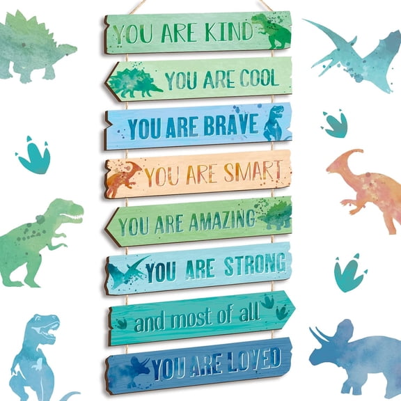 Inspirational Girl Room Decor Aesthetic Art Wall Hanging Sign Inspiring Colorful Rainbow Wooden Decoration for Kids Teens Toddler Boy Baby Bedroom Nursery Dorm Decor, 6-12 Years old (Butterfly)