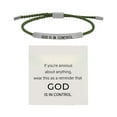 thumbnail image 1 of Inspirational God Is In Control Bracelet Adjustable Braided Stainless Steel Lettering for Daily Wear, 1 of 2