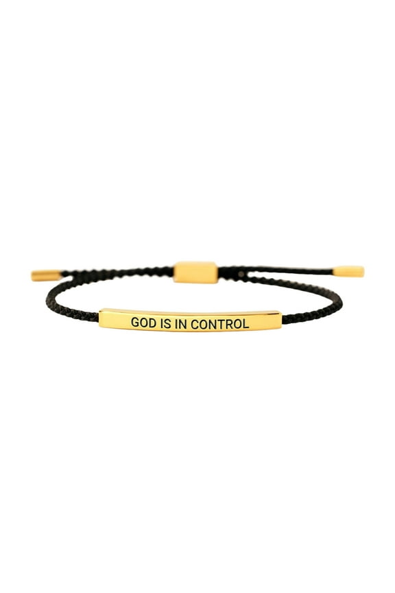 Inspirational God Is In Control Tube Bracelet for Men and Women - Strength Empowerment Motivational Jewelry for Any Occasion
