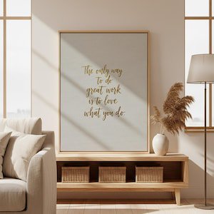 Inspirational Gold Script Typography Quote Poster, 24x36 UNFRAMED