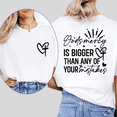 thumbnail image 1 of Inspirational Grace Quote Tshirts for Women & Men Gods Mercy Is Bigger Than Your Mistakes Graphic Tees Christian Short Sleeve Shirts Casual Tops for Holiday White,2XL, 1 of 6