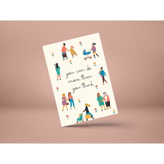 Inspirational Greeting Card - "You Can Do More Than You Think" Design - Perfect for Encouragement, Support, Birthdays, or Any Occasion - Envelope Included