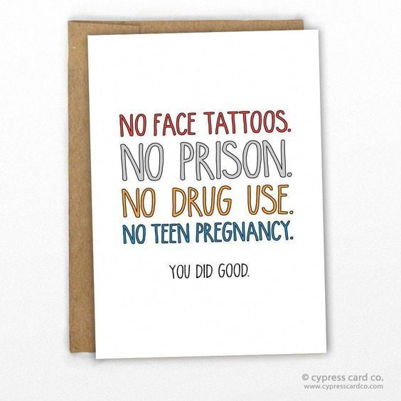 Inspirational Greeting Card – “You Did Good” – Humorous Life Achievements Theme – Blank Inside with Envelope – Perfect for Celebrations and Encouragement