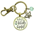 thumbnail image 1 of Inspirational Gutsy Goodness Bronze Keychain I Choose Defiantly Hopeful Survivor Quote, 1 of 8