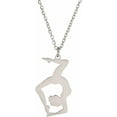 thumbnail image 1 of Inspirational Gymnast Pendant Necklace Ballet Ballerina Sports Dance Solo USA Gymnastics Choker Team Jewelry Woman Coach Daughter, 1 of 13