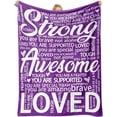 thumbnail image 1 of Inspirational Healing Blanket for Cancer Patients - Soft Chemo Comfort Gift, Cancer Care Gifts for Women,Encouragement Throw for Recovery and Hope, Motivational Quotes for Strength, 1 of 6