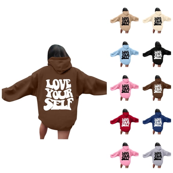 Inspirational Hoodies for Women Long Sleeve Cute Preppy Hoodie with Pockets Hooded Sweatshirt Pullover Tops