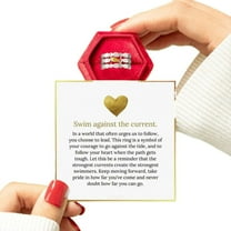 Inspirational Hope Rings Adjustable Stainless Steel Ring for Best Friend Women Men Jewelry Gifts Box