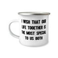 thumbnail image 1 of Inspirational Husband Gifts, I wish that our life together is the most special to us, Inspirational 12oz Camper Mug For Husband From Wife, 1 of 2