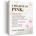 thumbnail image 1 of Inspirational I Believe in Pink Print Positive Self Care Paintings Canvas Wall Art Lady Boss Poster Artwork Ready to Hang Modern Home Office Decor Graduation Gift, 1 of 4
