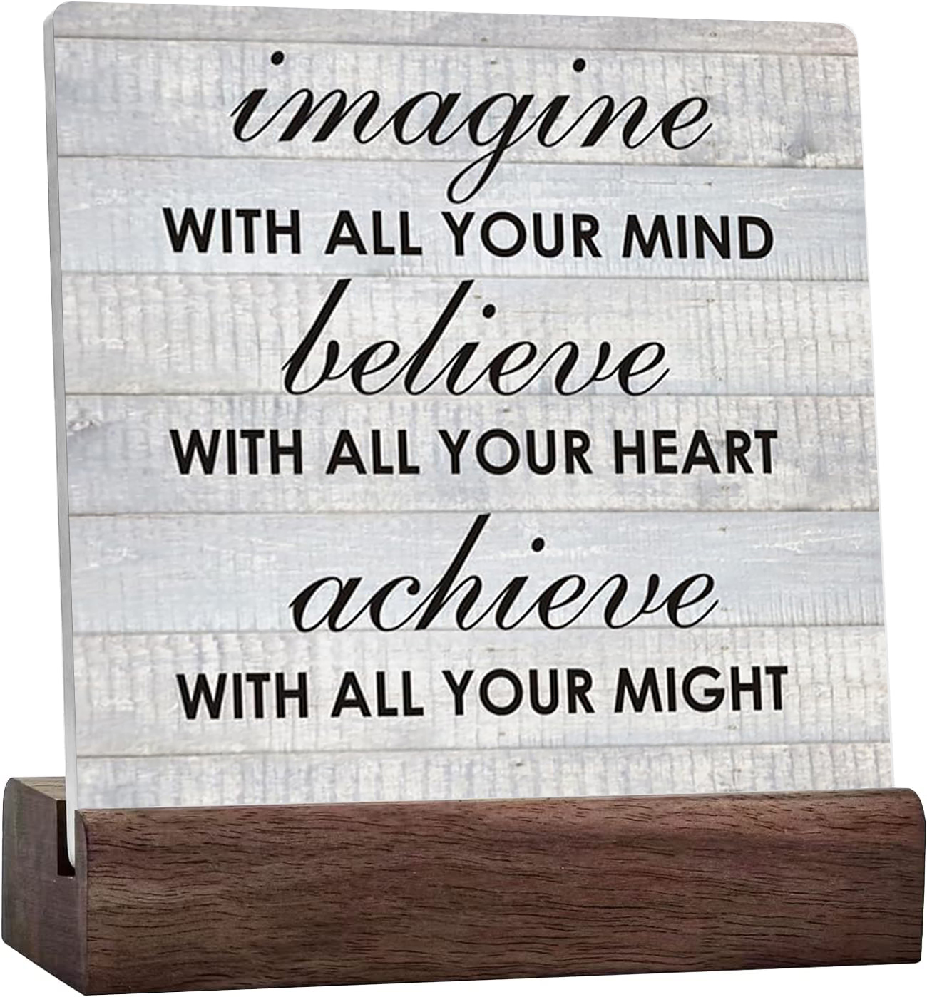 Inspirational Wall Art Plaque For Women - Encouragement Gift For Best Friend, Office Decor