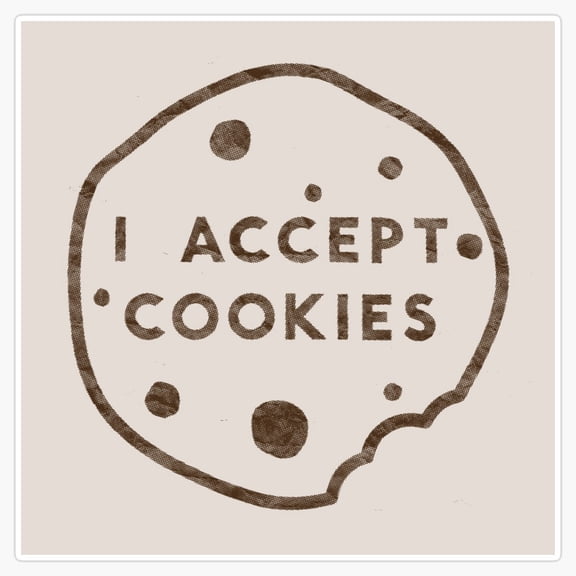 Inspirational Internet Browser Slogan I Accept Cookies Sweet Bakery Pastry Slogan Decal For Laptop Sticker