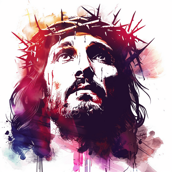 Inspirational Jesus Christ Face Car Decal  Crown of Thorns Religious Christian Sticker for Faithful Drivers  Spiritual Bible Quote Auto Accessory  Removable Vinyl Sticker for Car Window or Bumper