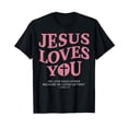 thumbnail image 1 of Inspirational Jesus Loves You Christian Cross T-Shirt for Faith-Based Expression, 1 of 5