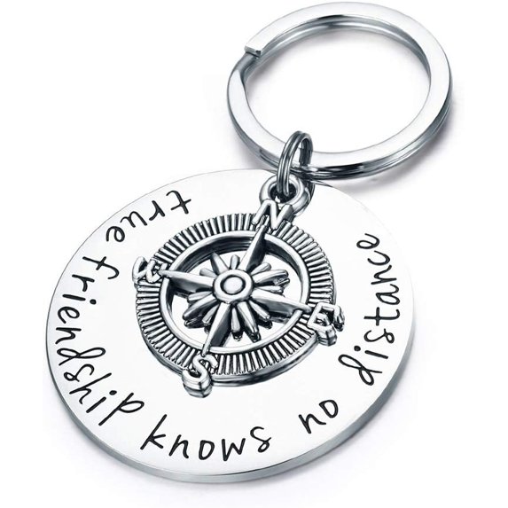 Inspirational Keychain Best Good Friends Keychains Engraved Mantra Birthday Jewelry Gift Keychain for Her Women Men