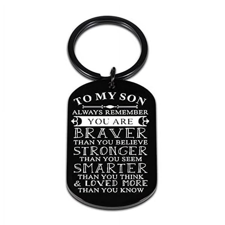 Inspirational Keychain Gifts for Son Teen Boy from Mom Dad College  Graduation Gifts for Him 2021 Boys' Jewelry Son Gifts 16th 18th Birthday  Christmas Valentines Back to School Army Gifts to My