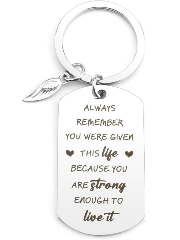 Inspirational Keychain You Are Strong Gifts for Women Cute Keychain Accessories Keyring Emotional Support Motivational Cheer Up Thinking Of You Get Well Soon Gift after Surgery Cancer Care Gift Idea