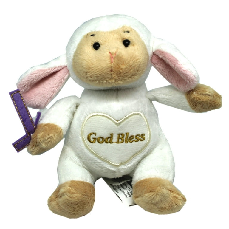 Inspirational Lambs: God Bless Small Size Plush Toy By Ganz (5in