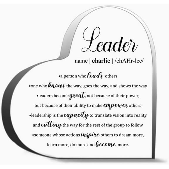Inspirational Leader Gifts Leadership Gifts Gifts For Women Men,Acrylic Heart Keepsake For Teacher Colleague Boss Family And Friends