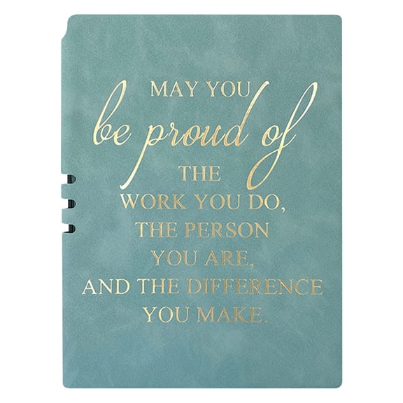 Inspirational Leather Journal Notebook, Hardcover Business Notebooks, 8.3" X 5" Classic Ruled Motivational Journal for Work Study, Daily Use Perfect Present for Women & Men, Yulin C