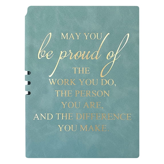 Inspirational Leather Journal Notebook Lined Hardcover Writing Notebook 8.3" X 5" Leather Diary Motivational Journal For Work Study & Daily Use Perfect Present For Women & Men