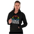 thumbnail image 1 of Inspirational Love Unites Gay Rainbow Hoodie Sweatshirt Women Brisco Brands S, 1 of 4