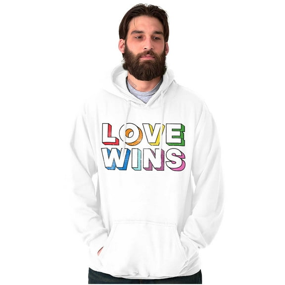 Inspirational Love Wins Rainbow Hoodie Sweatshirt Women Men Brisco Brands X