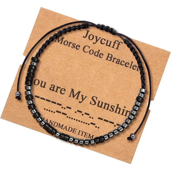 Inspirational 𝗠𝗼𝗿𝘀𝗲 𝗖𝗼𝗱𝗲 𝗕𝗿𝗮𝗰𝗲𝗹𝗲𝘁𝘀 𝗳𝗼𝗿 𝗪𝗼𝗺𝗲𝗻 Men Secret Message Obsidian Beads 𝗛𝗮𝗻𝗱𝗺𝗮𝗱𝗲 Woven Jewelry 𝗕𝗶𝗿𝘁𝗵𝗱𝗮𝘆 Gifts For Her[z7153]