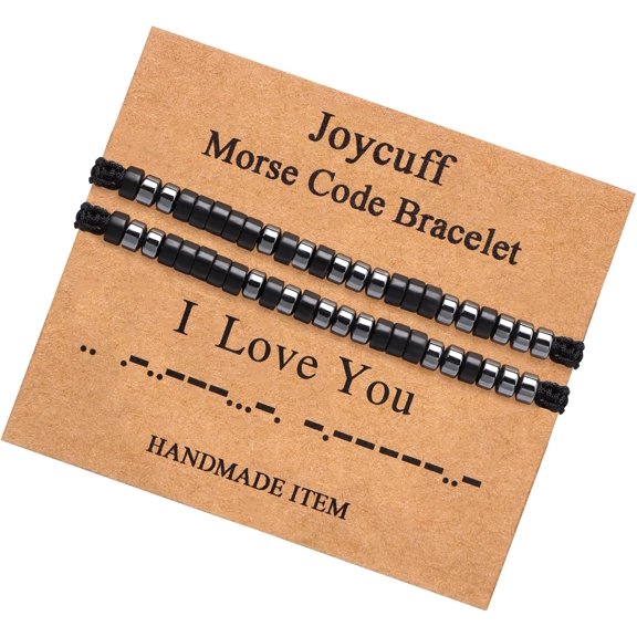 Inspirational      Men Secret Message Obsidian Beads  Woven Jewelry  Gifts For Her[z7165]