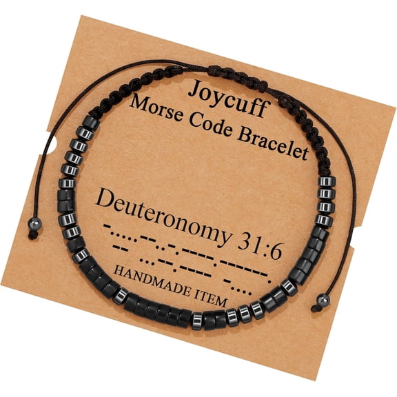 Inspirational      Men Secret Message Obsidian Beads  Woven Jewelry  Gifts For Her[z7173]