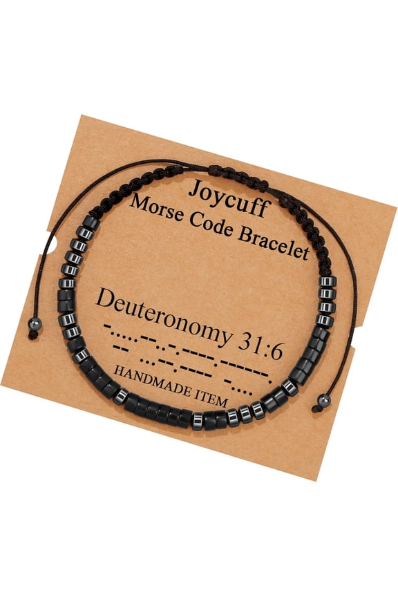 Inspirational      Men Secret Message Obsidian Beads  Woven Jewelry  Gifts For Her[z7173]