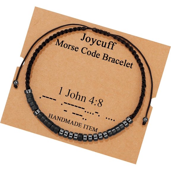 Inspirational      Men Secret Message Obsidian Beads  Woven Jewelry  Gifts For Her[z7229]