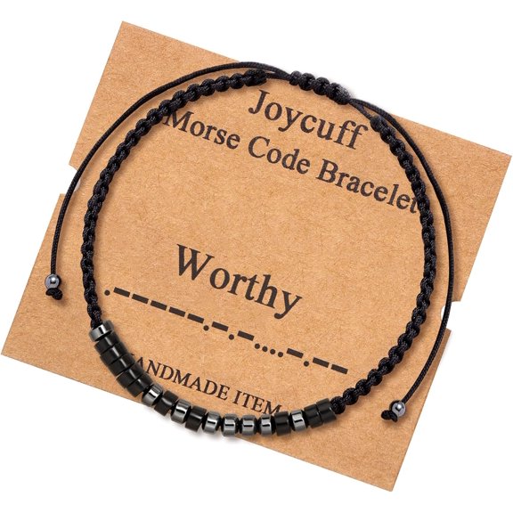 Inspirational      Men Secret Message Obsidian Beads  Woven Jewelry  Gifts For Her[z7275]