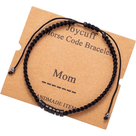 Inspirational      Men Secret Message Obsidian Beads  Woven Jewelry  Gifts For Her[z7290]