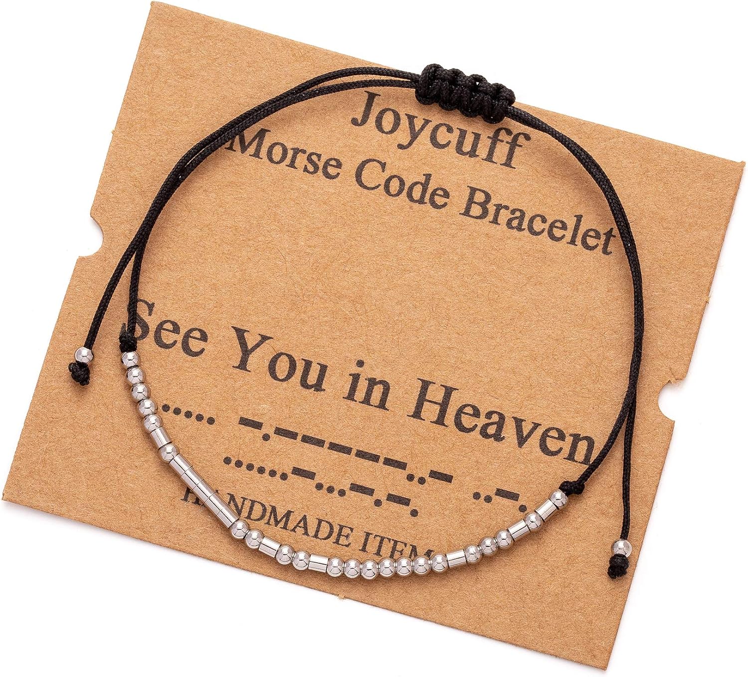 Morse Code Bracelet For Men - Adjustable Leather Cuff Bangle With Inspirational Message