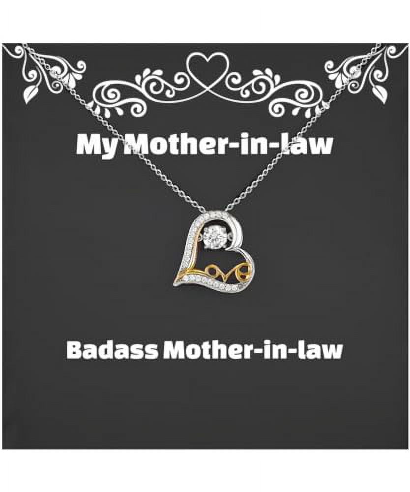 Inspirational Mother-in-law Gifts, Badass Mother-in-law, Mother-in-law Love Dancing Necklace From Son Daughter, Gifts For Mom, Funny jewelry, Funny jewelry gifts, Funny costume jewelry, Funny fashion