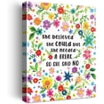 thumbnail image 1 of Inspirational Motto Framed Canvas Wall Art Gifts for Women Girls Friends Sister,She Believed She Could Canvas Prints Framed Wall Art for Home bedroom Living Room Wall Decor, 1 of 4